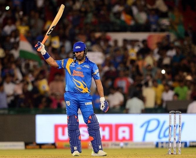 Watch: Yuvraj Singh hits 4 sixes in an over in Road Safety World Series semis against West Indies