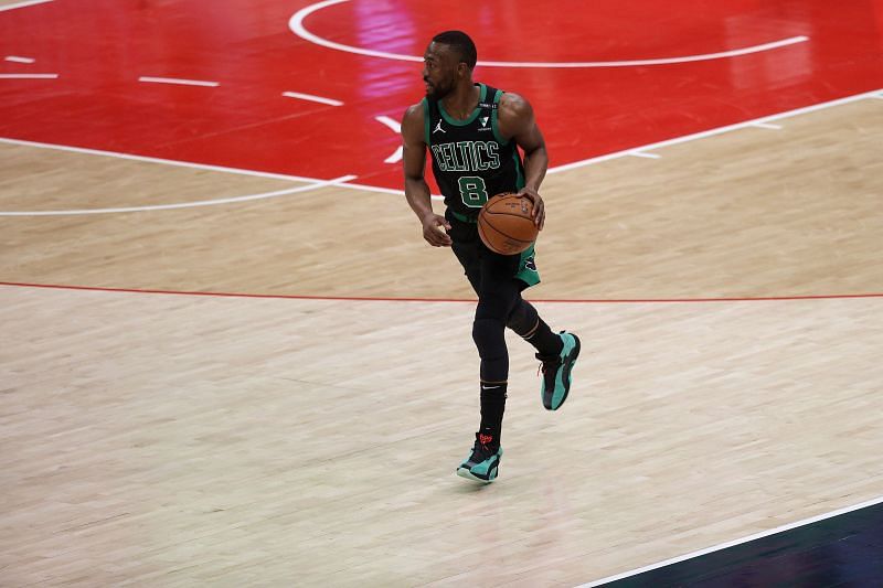 Kemba Walker (#8) of the Boston Celtics