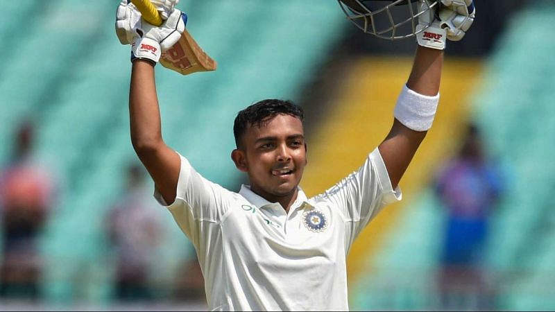 Prithvi Shaw scored his maiden Test century on debut against West Indies in 2018.