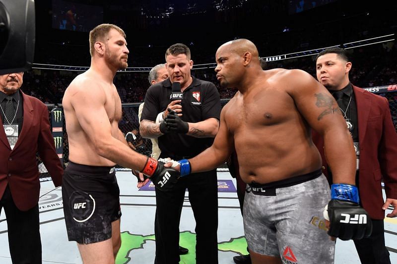 Stipe Miocic and Daniel Cormier faced each other thrice inside the octagon