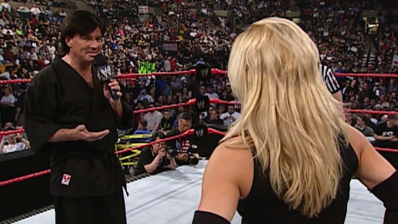 Eric Bischoff squared off against Trish Stratus in a No Disqualification match