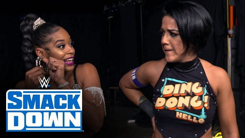 Bianca Belair and Bayley on WWE SmackDown