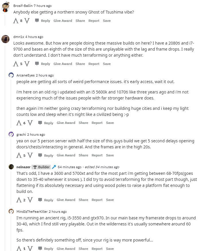 Players talk about the issues in Valheim early access (Image via r/Valheim)