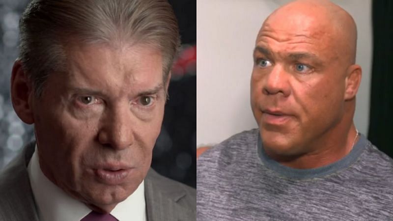 Vince McMahon and Kurt Angle.