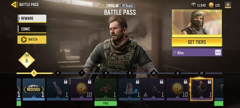 Alex (from Modern Warfare) unlocks at Level 12 of the Battle Pass