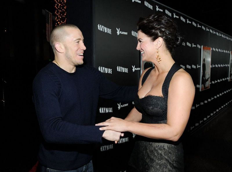Fighter-turned-actors George St-Pierre and Gina Carano