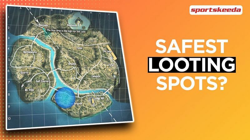 This article discusses three safest looting spots in Free Fire&#039;s Purgatory map (Image via Sportskeeda)