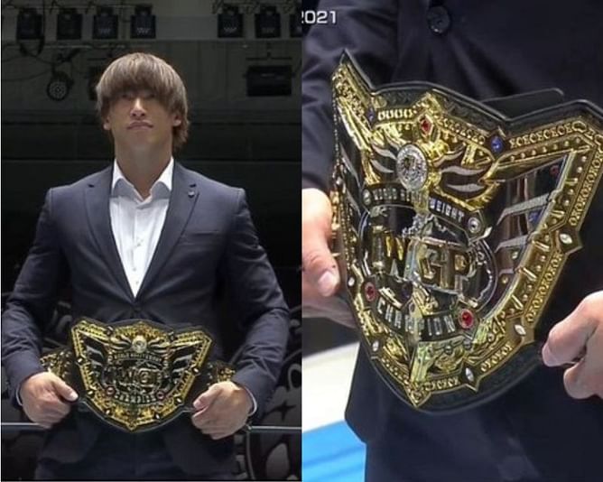 NJPW officially unveils the new IWGP World Heavyweight Championship for reigning Kota Ibushi
