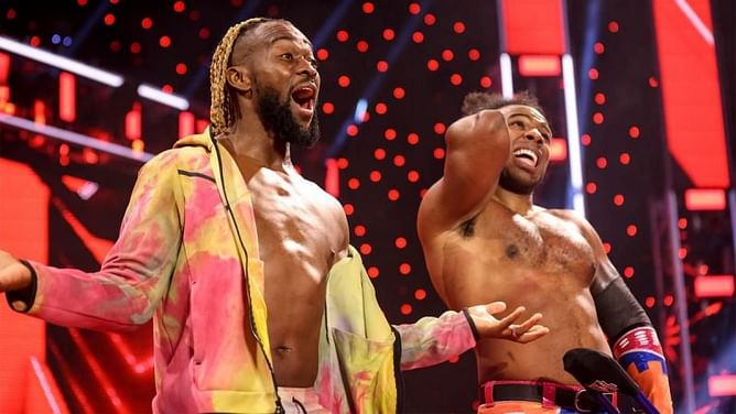 The New Day wins RAW Tag Team Championships; Challenged to WrestleMania match by an unlikely duo