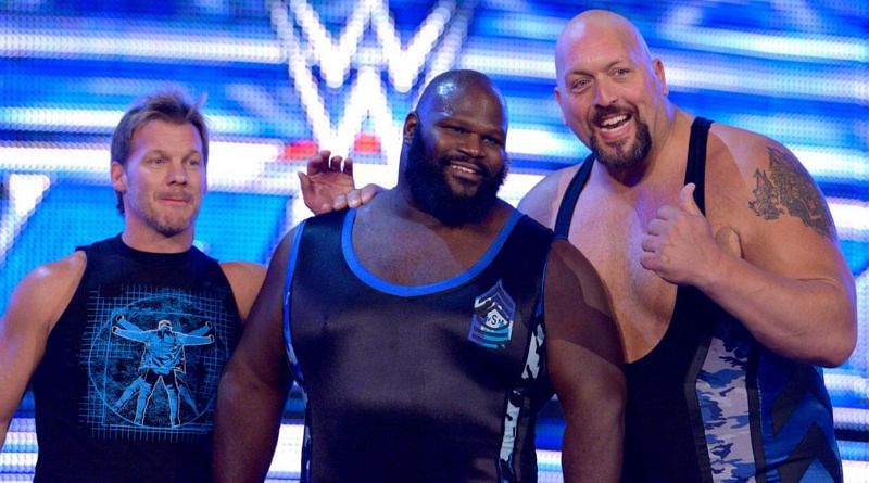 Chris Jericho, Mark Henry, and Paul Wight (formerly known as Big Show in WWE)
