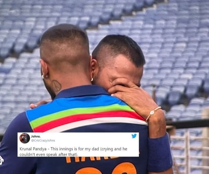 "His father will be proud"- Twitterati gets emotional as Krunal Pandya slams debut fifty