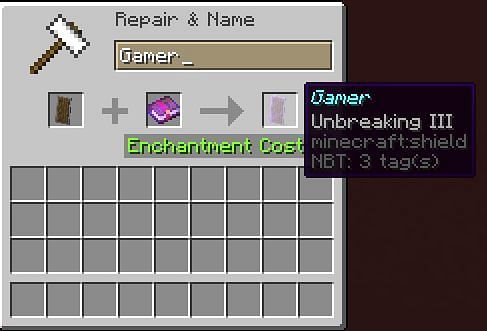 Unbreaking can be placed on a player&#039;s equipment by using an enchantment table or an anvil (Image via Sportskeeda)