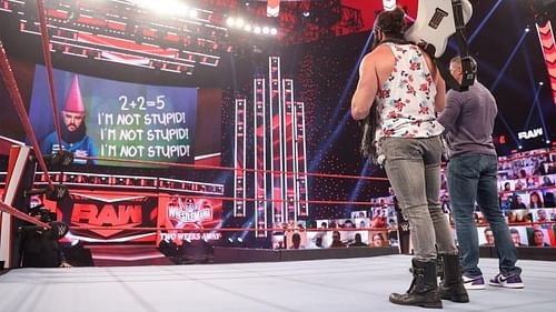 Shane McMahon displayed Braun's 'report card' on the Titantron.
