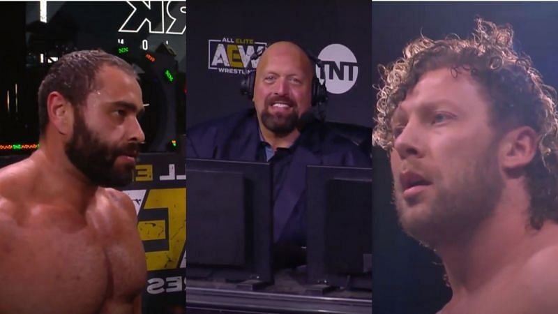 Miro, Paul Wight, and Kenny Omega.