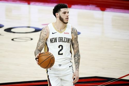 Lonzo Ball in NBA action for the New Orleans Pelicans