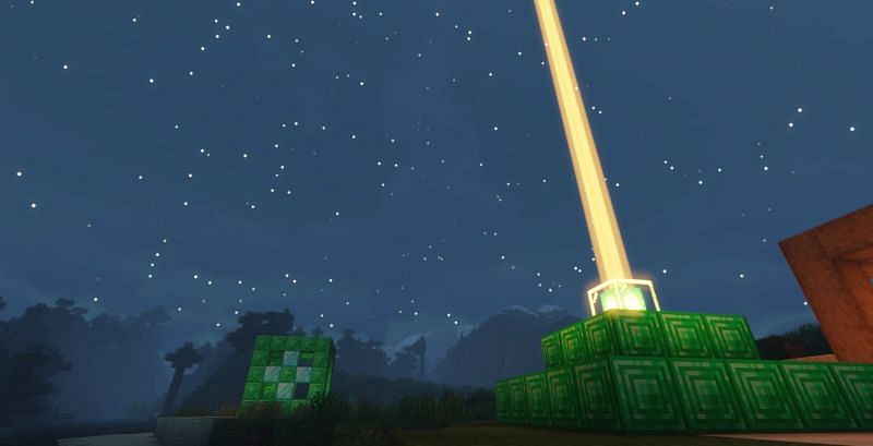 A Beacon can provide buffs to players nearby (Image via Minecraft)