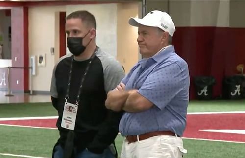 Josh McDaniels (left) and Bill Belichick (right)