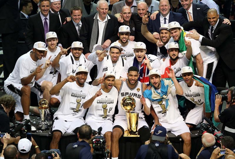 San Antonio Spurs celebrate their 2014 Championship