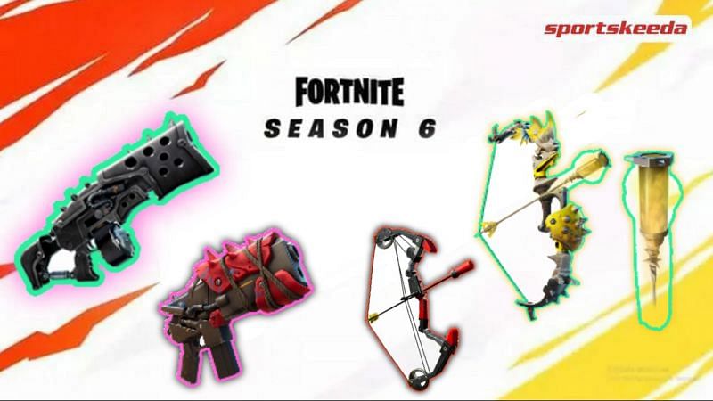 Fortnite Season 6 leak suggests three new &#039;Exotic&#039; weapons are coming (Image via Sportskeeda)