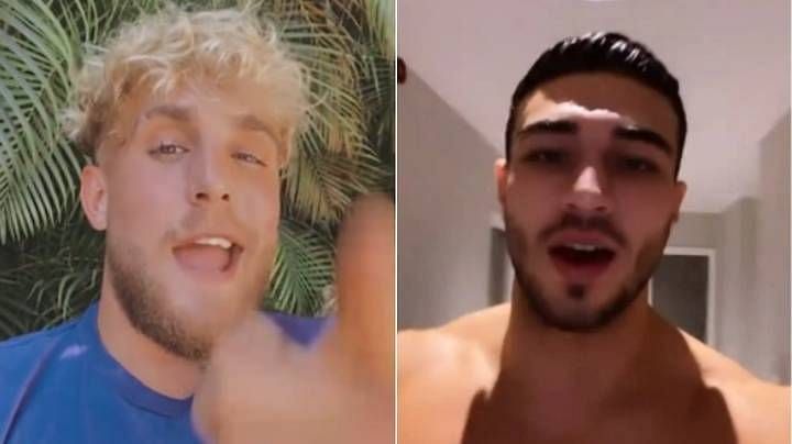 Jake Paul and Tommy Fury go at each other on Instagram (image via Sportbible)