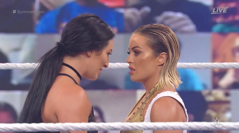 Sonya Deville and Mandy Rose at SummerSlam 2020