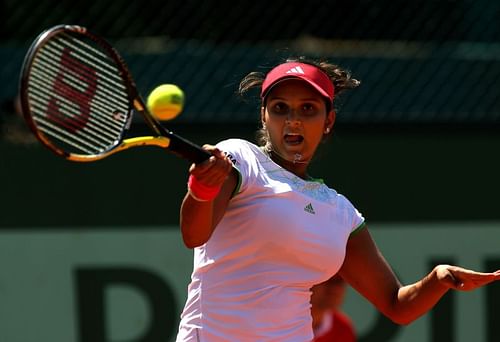 Sania Mirza at the 2011 French Open at Roland Garros in Paris, France