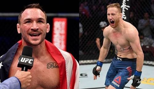 Michael Chandler (left); Justin Gaethje (right)