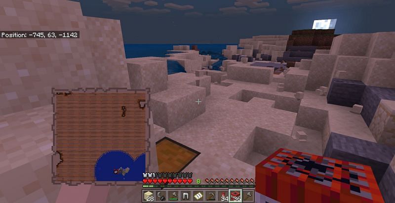 Shown: A player searching for buried treasure with TNT! (Image via u/CatlateraI on Reddit)