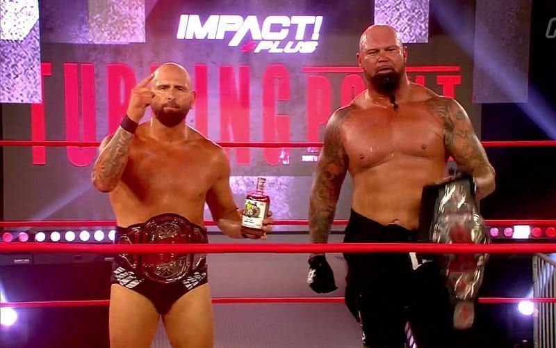 Karl Anderson and Luke Gallows lost the IMPACT World Tag Team Titles at Sacrifice