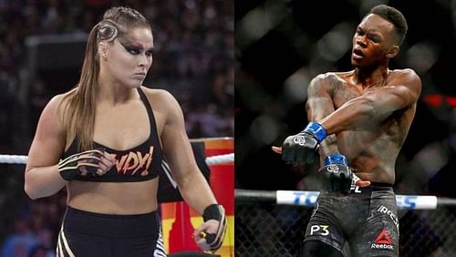 Ronda Rousey (left); Israel Adesanya (right)