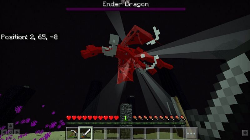 Shown: A player killing an Ender Dragon in Pocket Edition (Image via u/TacoBandit3 on Reddit)