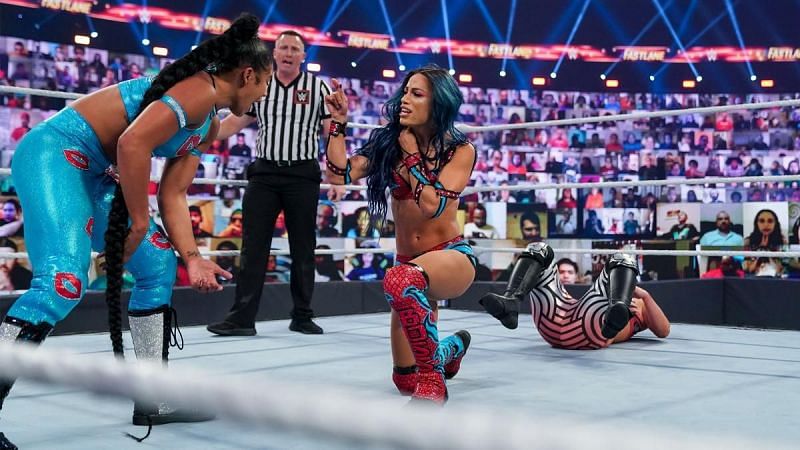 Sasha Banks and Bianca Belair blamed each other for their loss