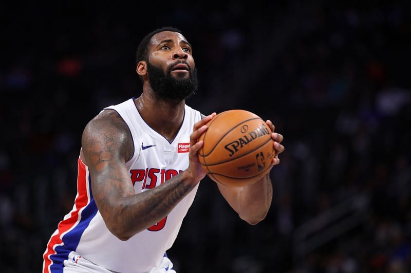 Drummond shooting a free throw in 2019.