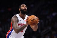 Drummond shooting a free throw in 2019.