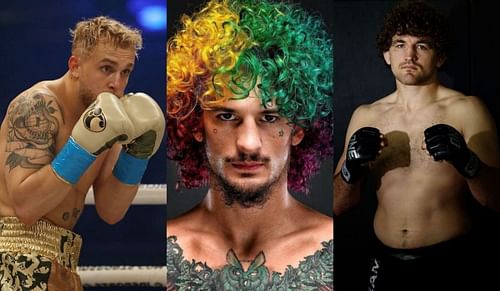 From left to right: Jake Paul, Sean O'Malley, Ben Askren