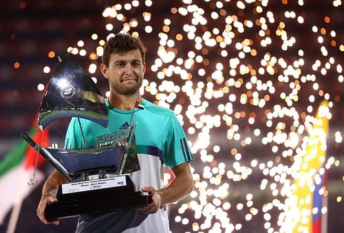 Aslan Karatsev with his Dubai Open title