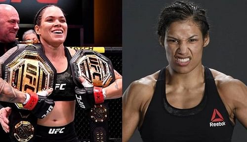 Amanda Nunes (left); Julianna Pena (right)