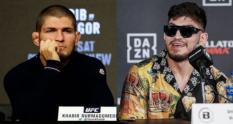 Khabib Nurmagomedov (left) and Dillon Danis (right)