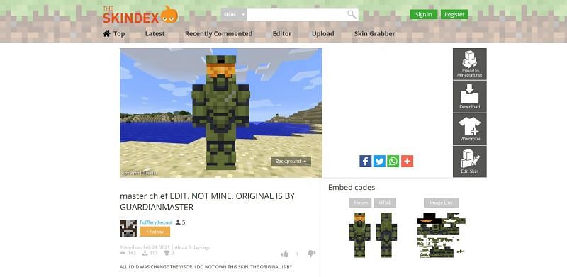 Shown: minecraftskins.com OR The Skindex (Image via minecraftskins)