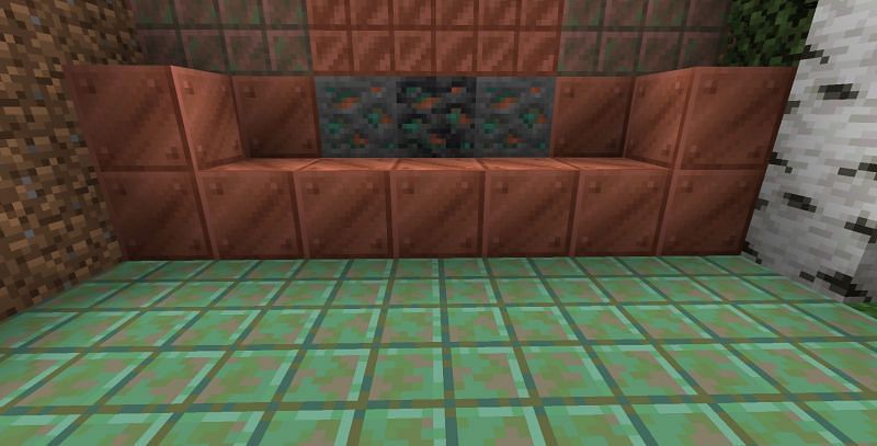 Shown: A bunch of beautiful Copper block variants (Image via Minecraft)