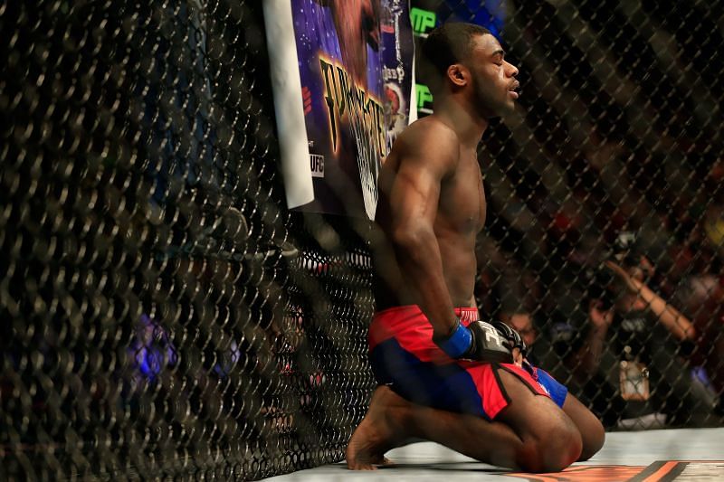 Aljamain Sterling slams the UFC canvas for causing fighters to slip