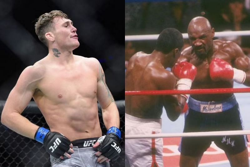 Darren Till (left) is inspired by a timeless quote from Marvin Hagler (right)
