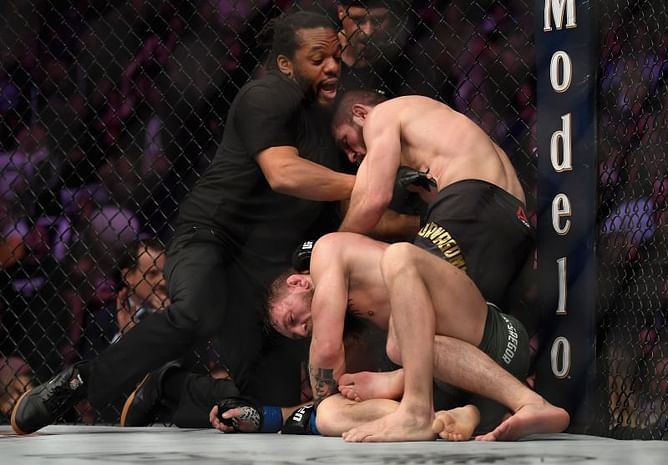 Watch: When Khabib Nurmagomedov accused UFC referee Herb Dean of allowing Conor McGregor to cheat