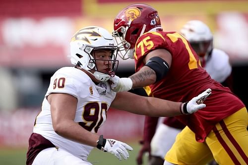 USC Offensive Lineman Alijah Vera-Tucker Is An Intriguing Prospect Who Can Play Guard or Tackle.