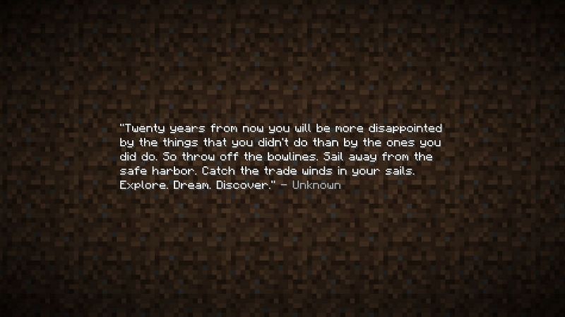 Shown: A wonderful quote filled with wisdom, found in the End Poem (Image via Minecraft.gamepedia)