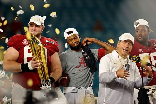 Alabama Crimson Tide celebrate National Championship win over Ohio State