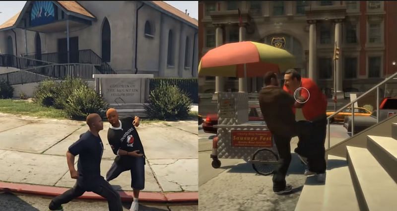 GTA 4&#039;s combat was more dynamic and complicated (Image via Crowbcat, YouTube)
