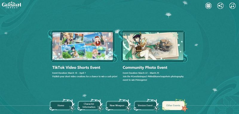 Genshin Impact Reveals Tiktok Video Shorts And Photography Event For Version 1 4