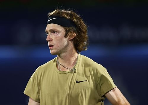 Andrey Rublev at the Dubai Tennis Championships 2021