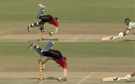 Watch: New RCB recruit Mohammed Azharuddeen pulls off acrobatic run out